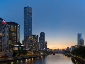 Sunset tower and Southbank